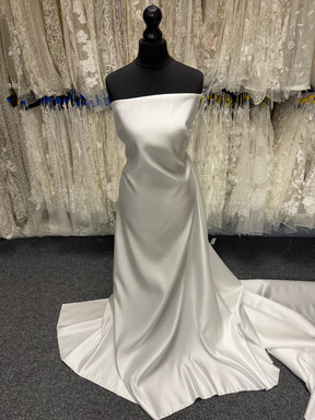 Elfenbein Polyester-Satin - Rein