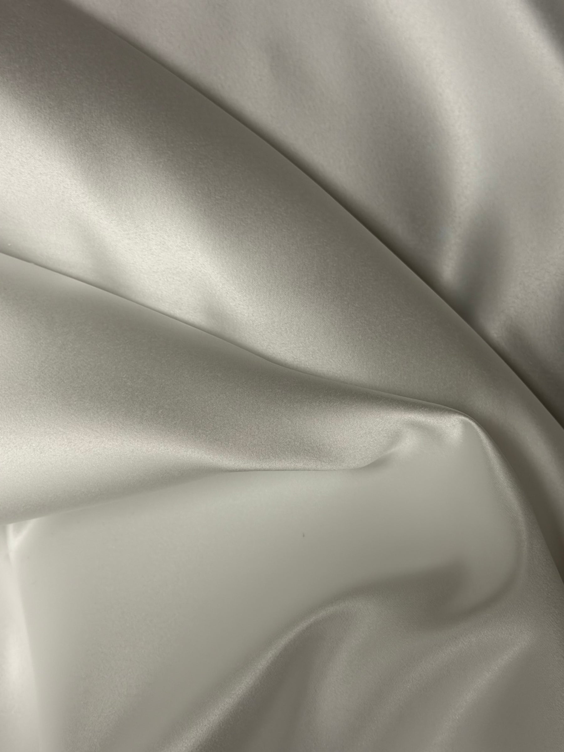 Elfenbein Polyester-Satin - Rein