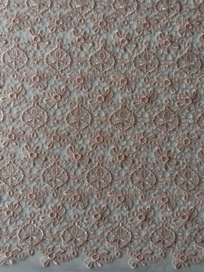Muschelrosa bestickte Spitze - EB5010