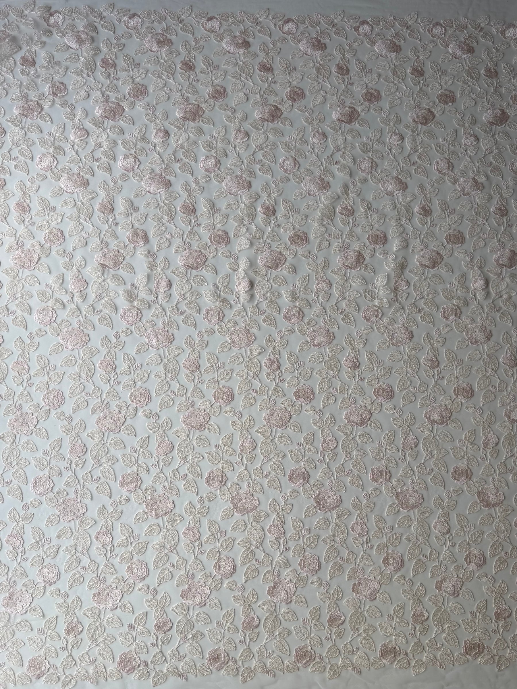 Muschelrosa Stickereispitze - EB5042