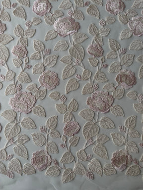 Muschelrosa Stickereispitze - EB5042