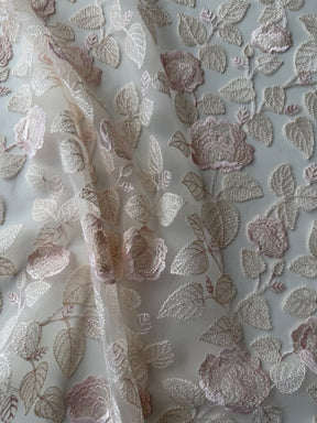 Muschelrosa Stickereispitze - EB5042