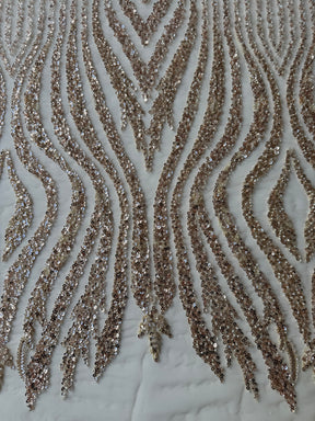Goldbestickter Perlen-Tüll - EB1104