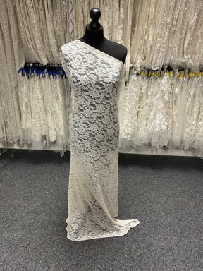 Elfenbeinfarbene Stretch-Raschelspitze - Perugia (CF) 