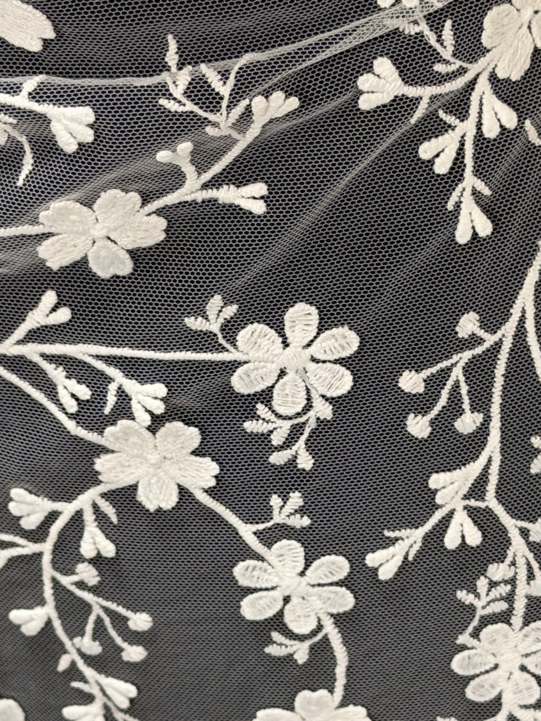 Ivory 3D Embroidered Lace - Kobi
