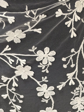 Ivory 3D Embroidered Lace - Kobi