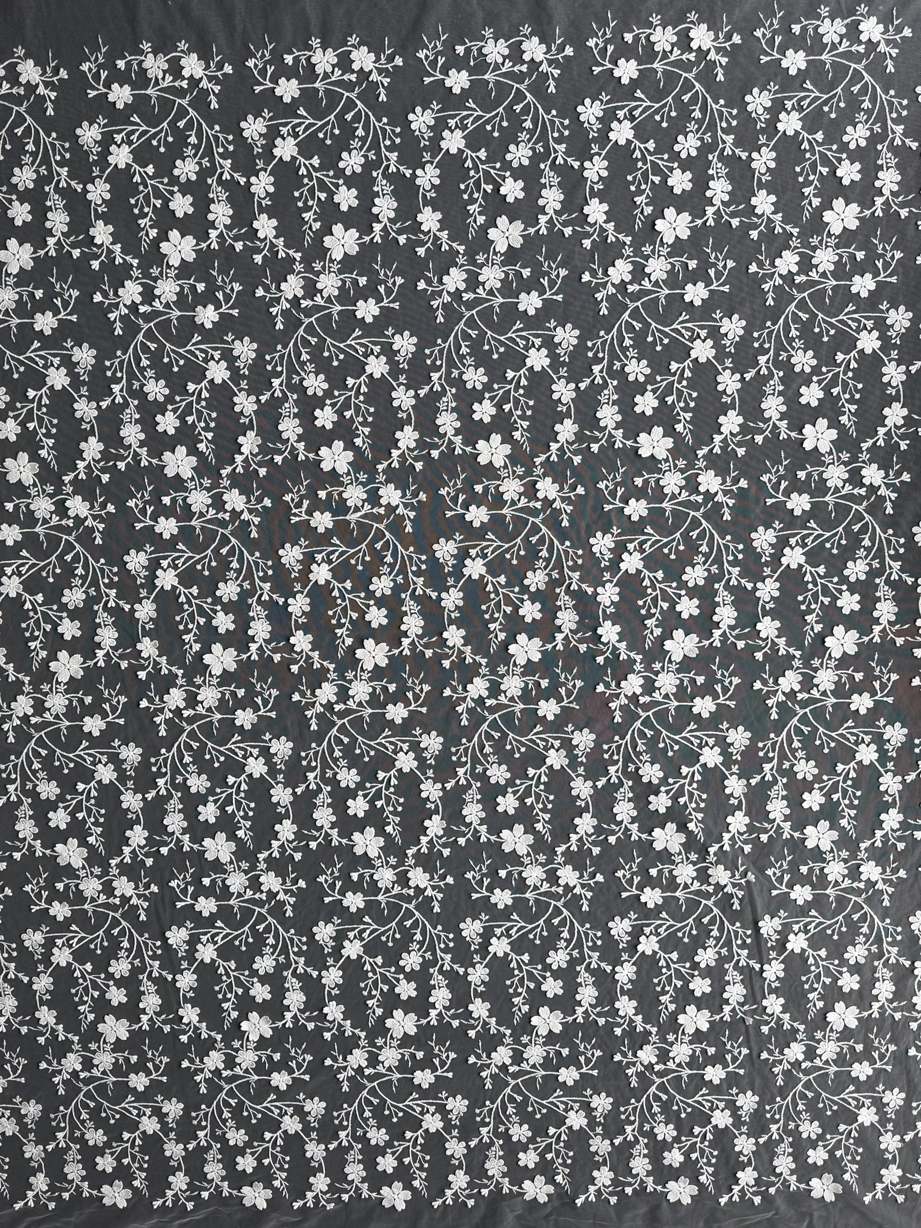 Ivory 3D Embroidered Lace - Kobi