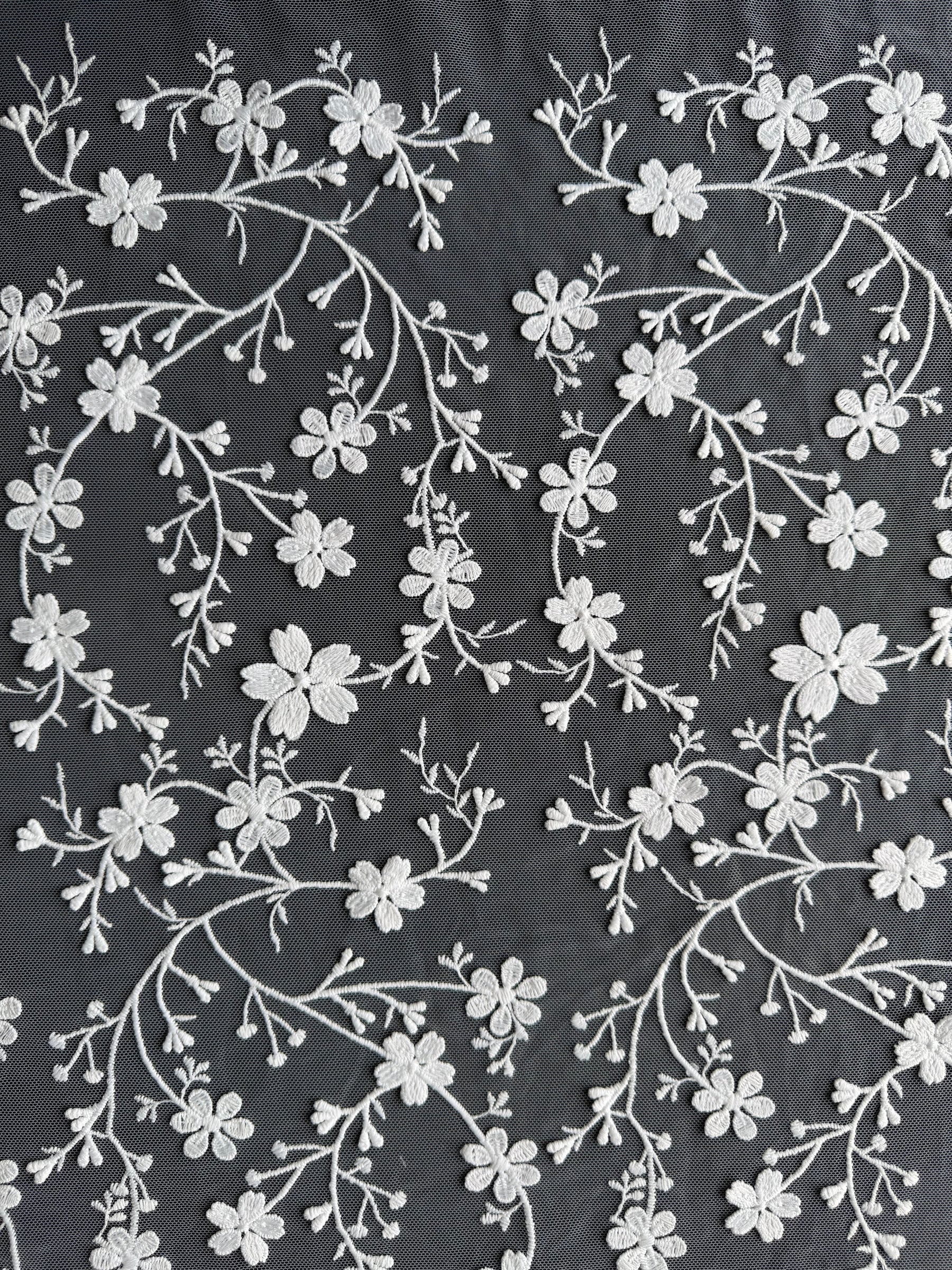 Ivory 3D Embroidered Lace - Kobi