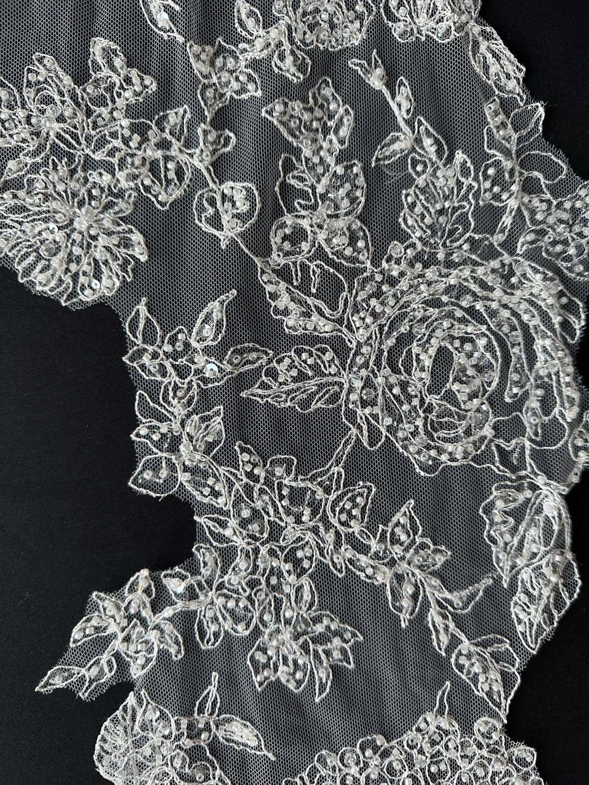 Elfenbeinfarbene Perlenspitzenborte - Rikke