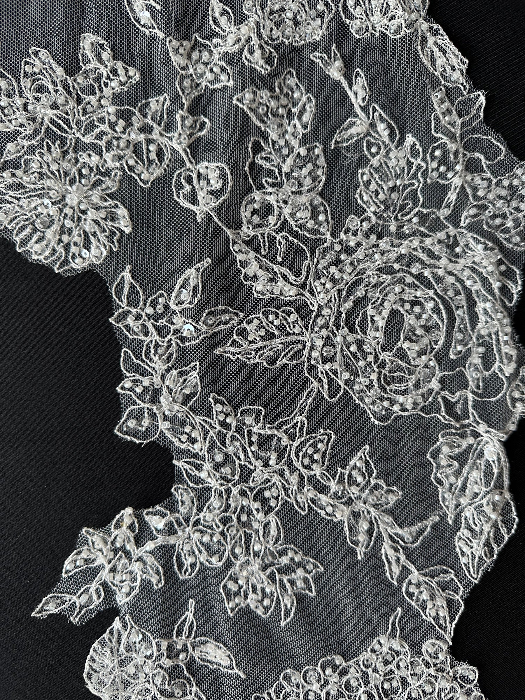 Elfenbeinfarbene Perlenspitzenborte - Rikke