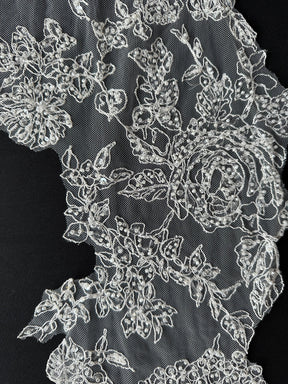 Elfenbeinfarbene Perlenspitzenborte - Rikke