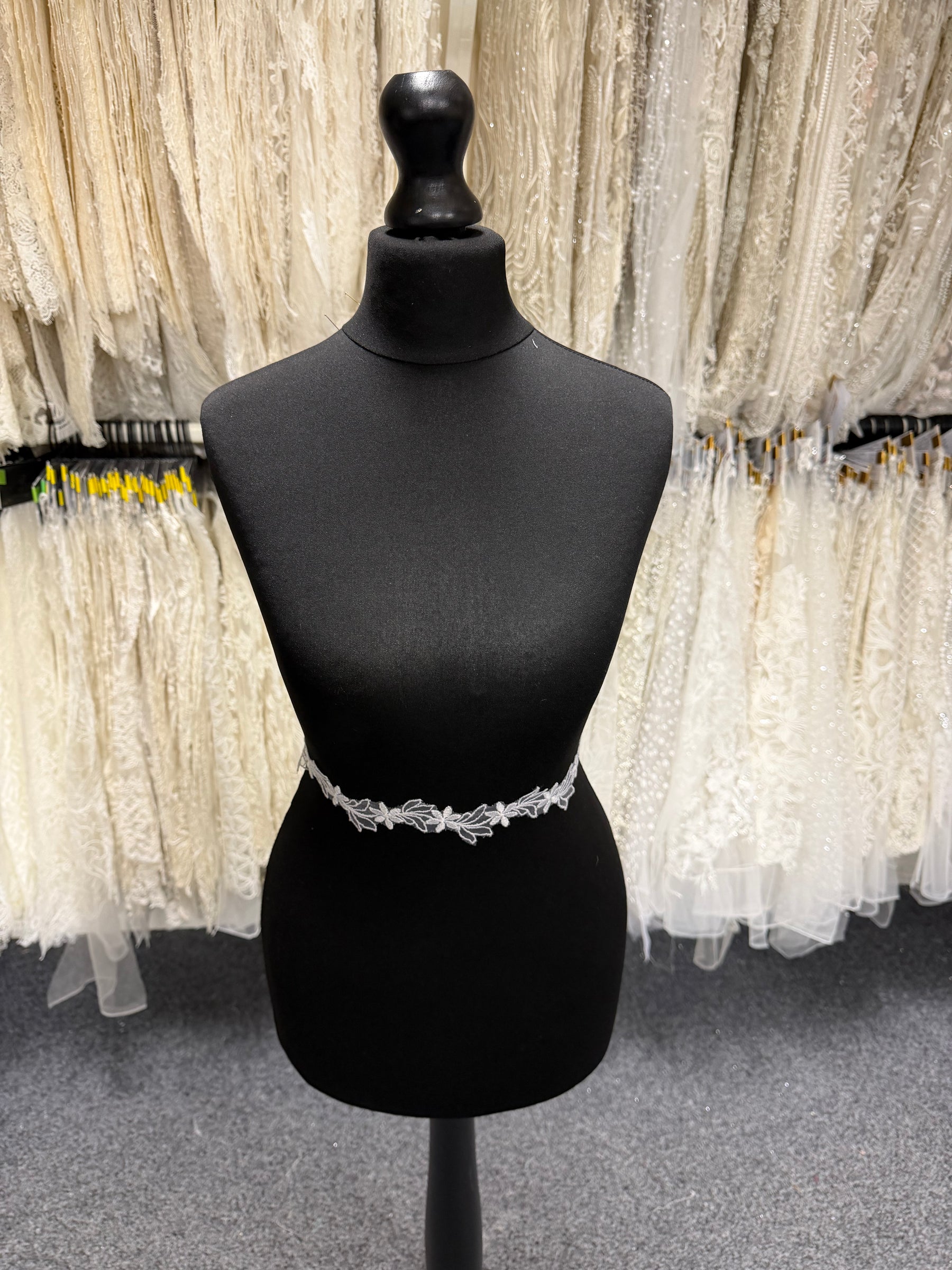 White Embroidered Edging - T7