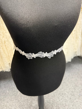 White Embroidered Edging - T7