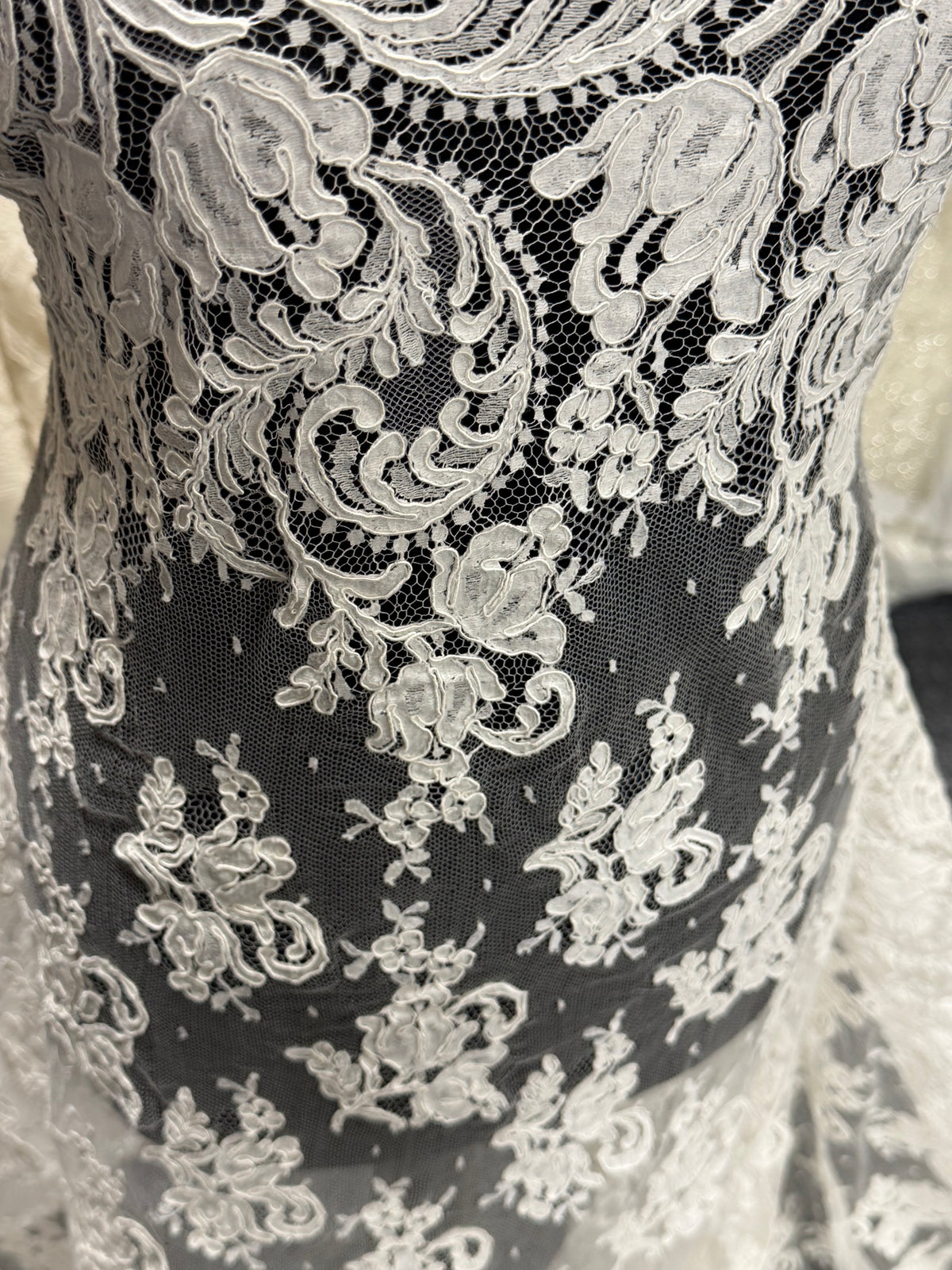 Ivory Corded Chantilly Lace - Beckina