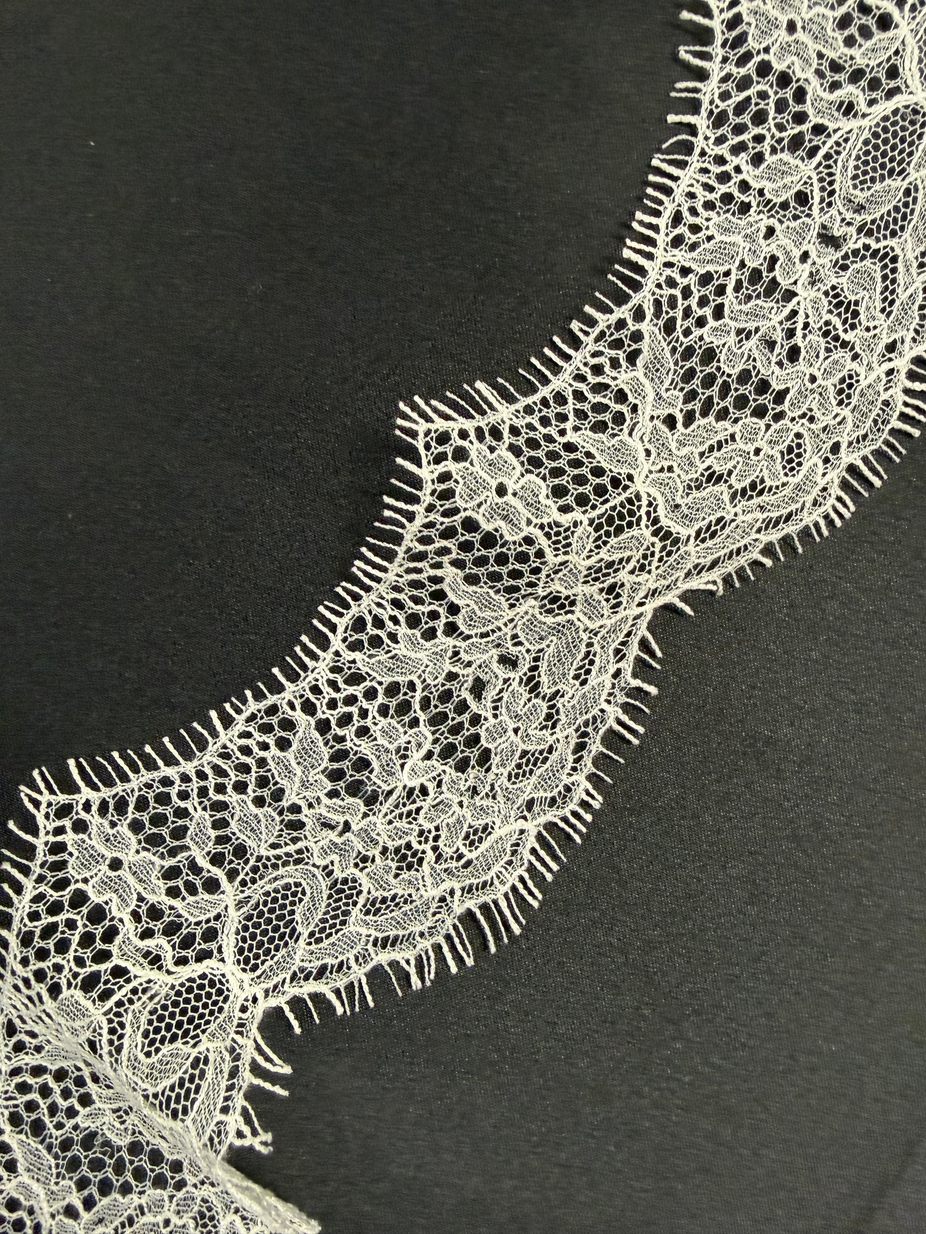 Ivory Chantilly Lace Trim - T439