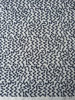 Marineblaue Paillettenstickerei-Spitze - EB3029
