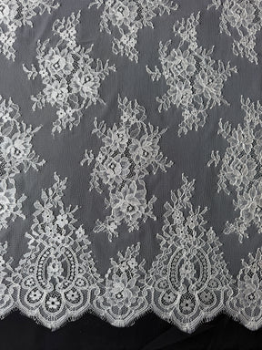 Elfenbein Raschel Spitze - P393