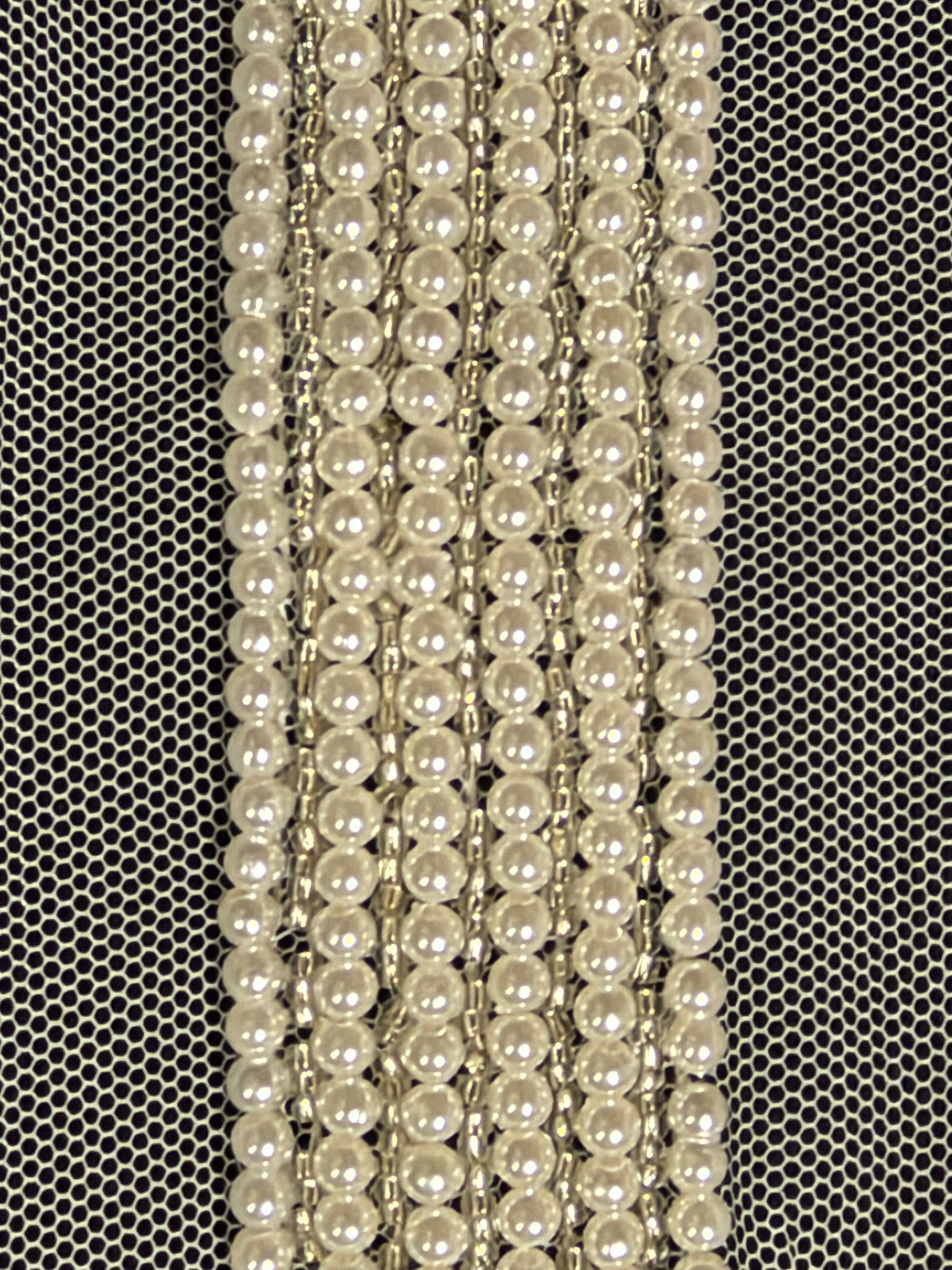 Elfenbeinperlen-Borte - T357