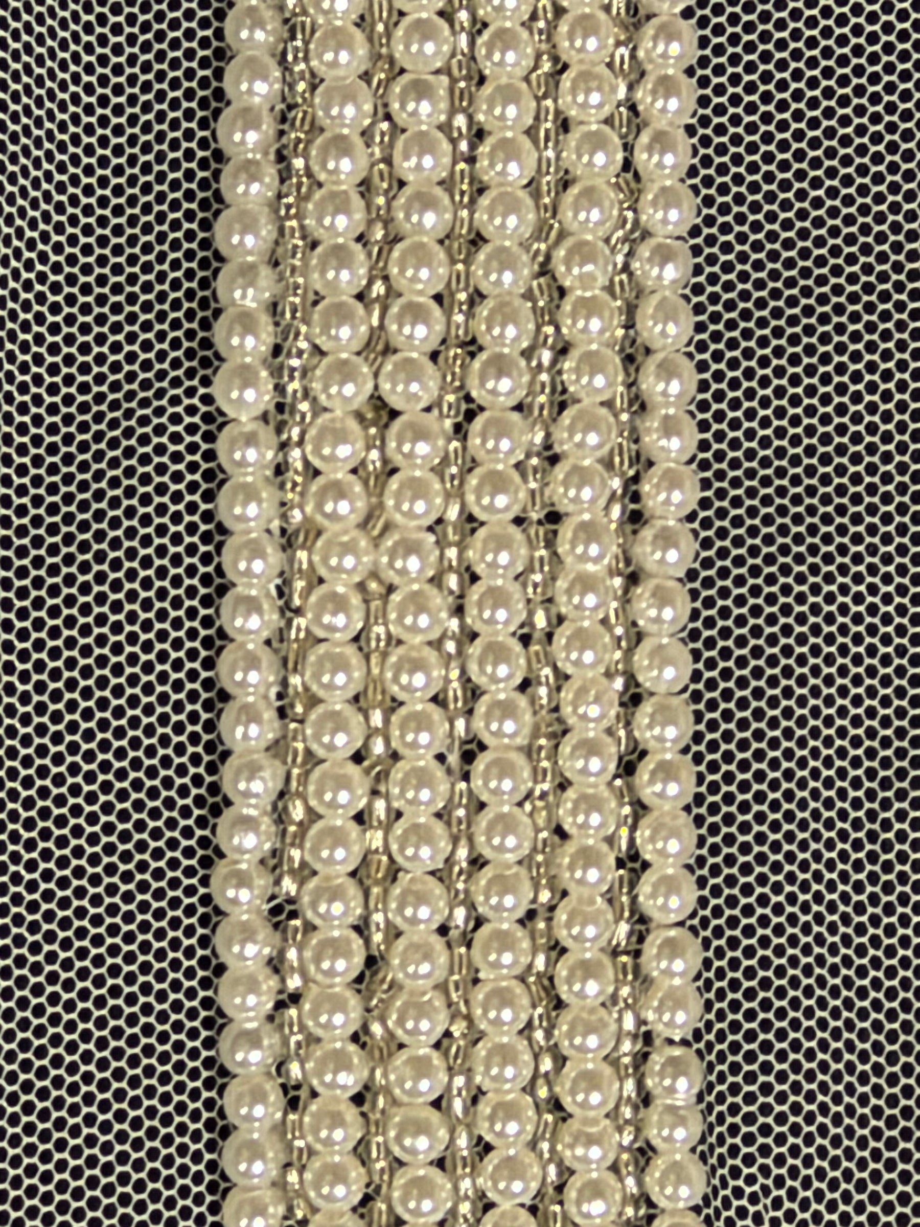 Elfenbeinperlen-Borte - T357