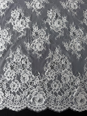 Elfenbein Raschel Spitze – P378