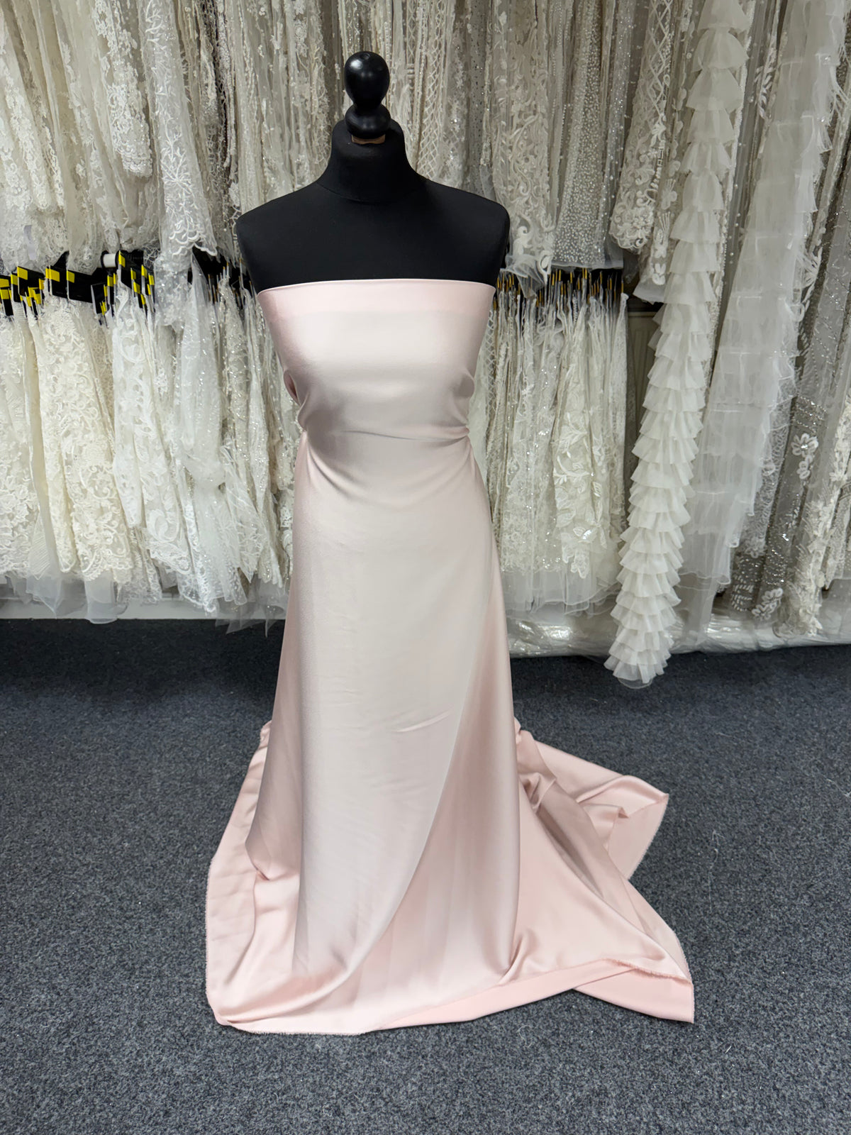 Nude Blush Polyester Satin Backed Crêpe - Nostalgic (CF)