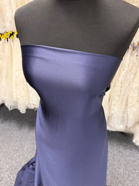 Marineblaues Polyester-Satin-Crepe-Gewebe – Nostalgisch (CF)