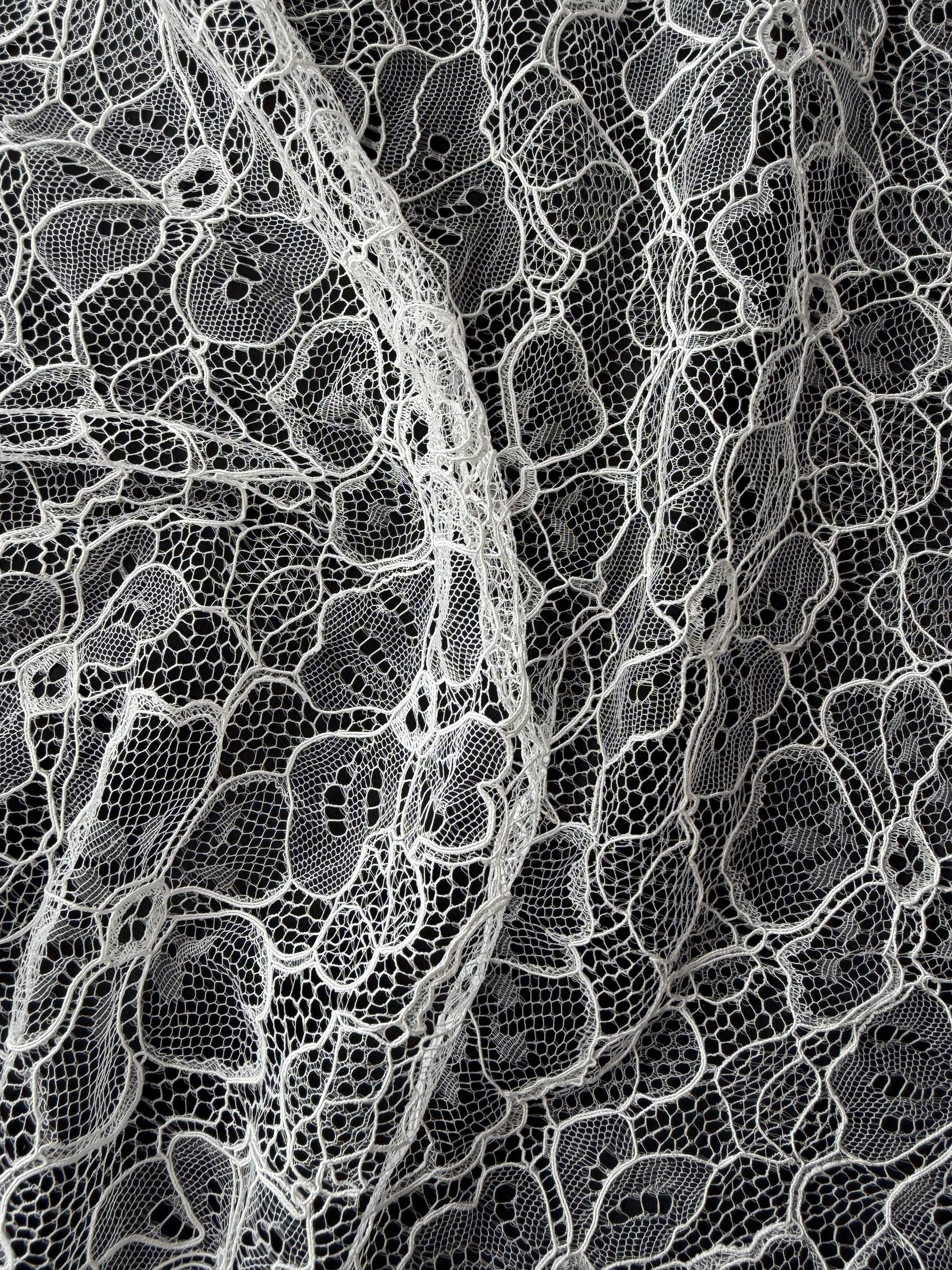 Ivory Corded Chantilly Lace - P727