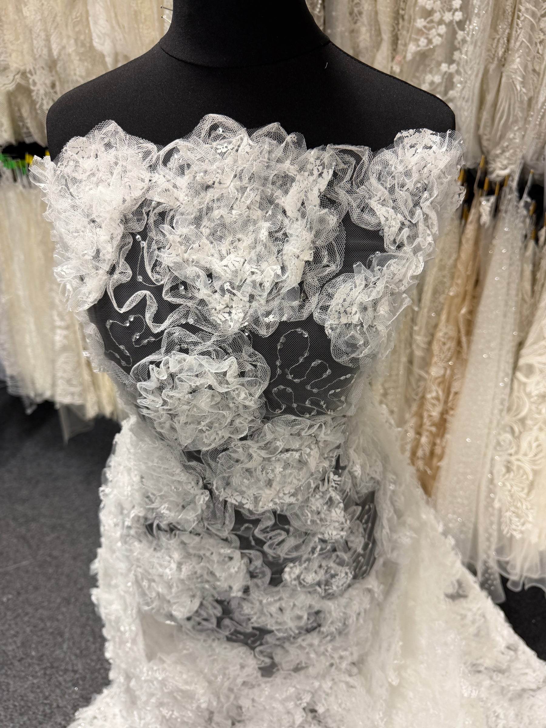 Ivory 3D Flower Lace - P365