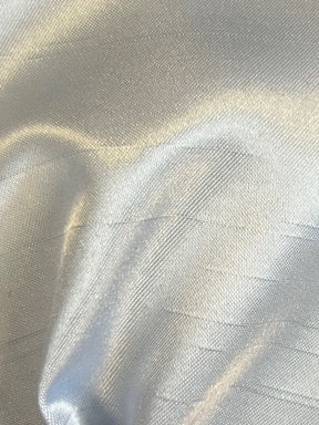 Eisblaues Dupion mit Polyester-Satin-Rückseite – Klarheit