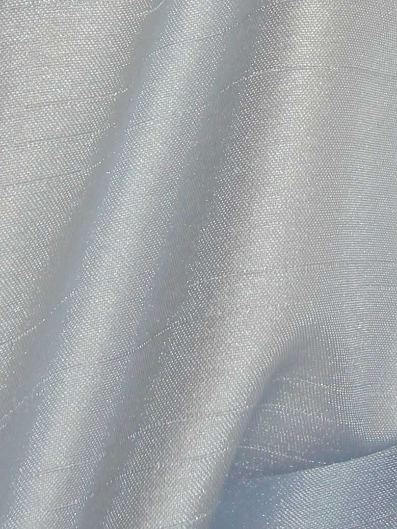 Eisblaues Dupion mit Polyester-Satin-Rückseite – Klarheit