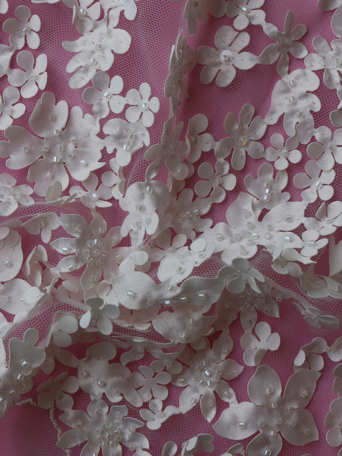 Elfenbeinfarbene 3D-Blumenspitze – Viggo