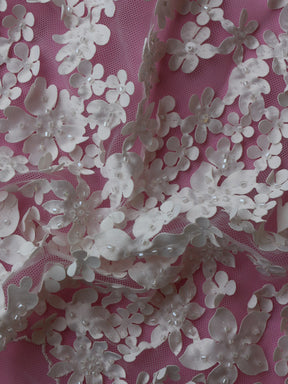 Elfenbeinfarbene 3D-Blumenspitze – Viggo