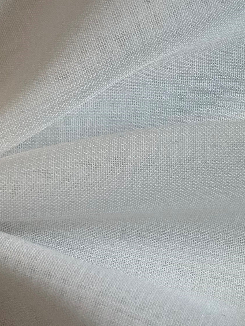 Elfenbeinfarbener Polyester-Chiffon (150 cm/59 Zoll) – Benevolence