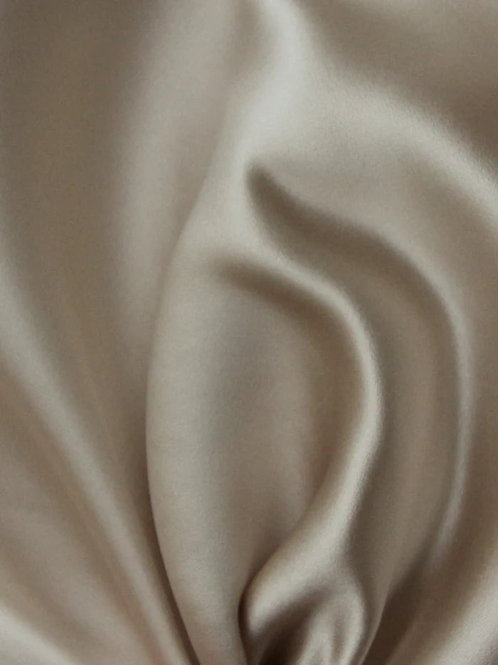 Elfenbeinfarbener Duchess-Satin aus Polyester – Supreme