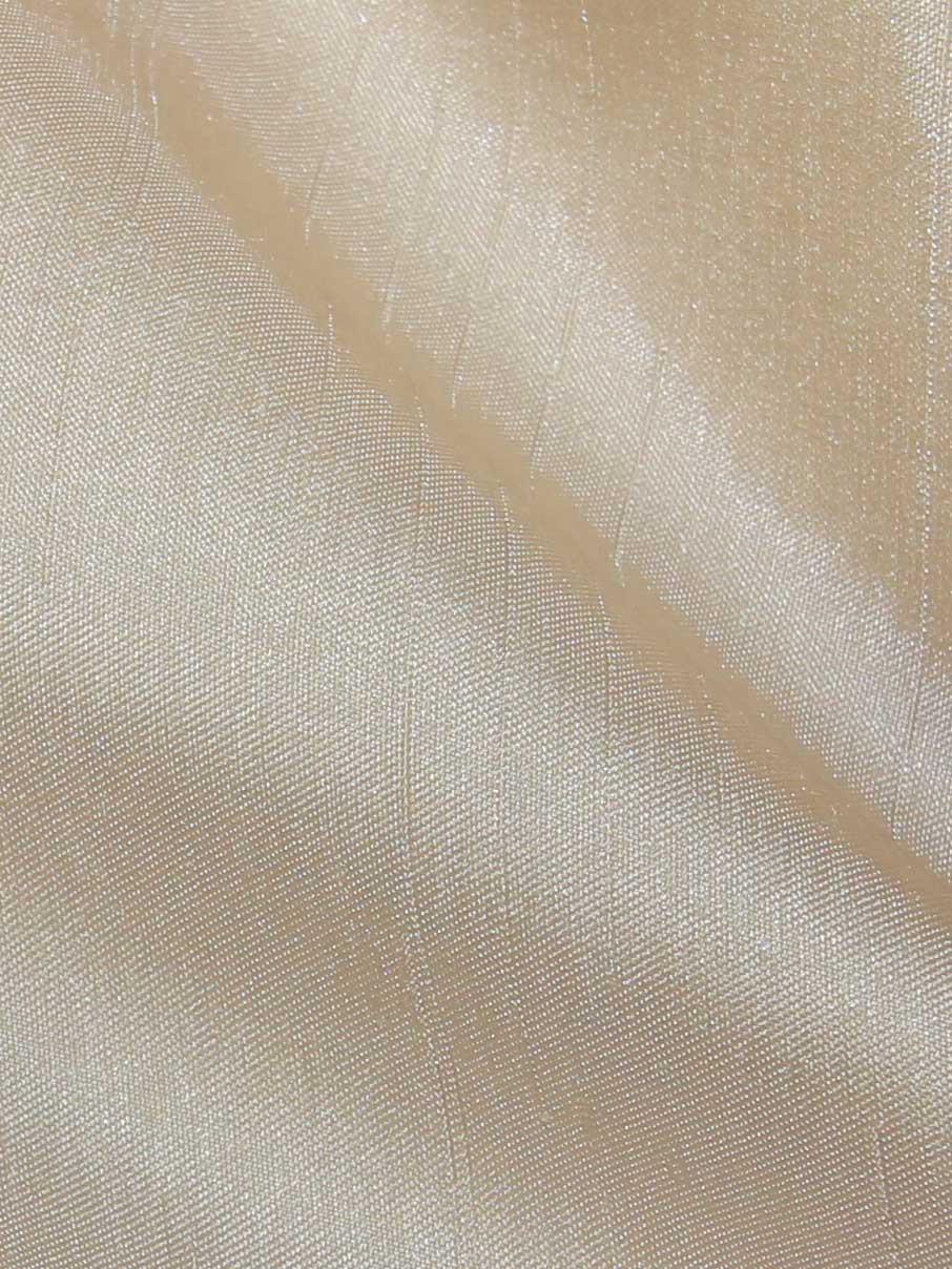 Elfenbeinfarbenes Dupion mit Polyester-Satin-Rückseite – Klarheit