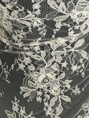 Elfenbeinfarbene Kordel-Raschelspitze - Jara