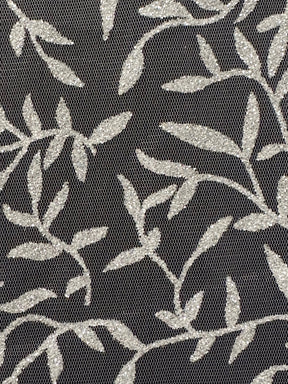 Elfenbeinfarbener Glitzertüll - Jasmin (CF)