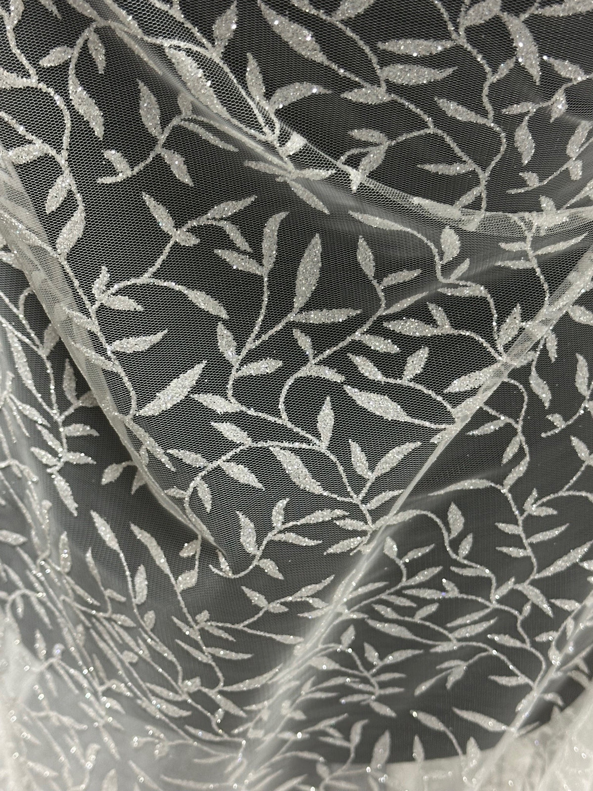 Elfenbeinfarbener Glitzertüll - Jimpy