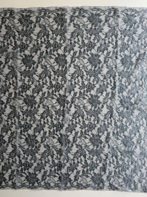Marineblau mit silberner französischer Spitze – LA2002