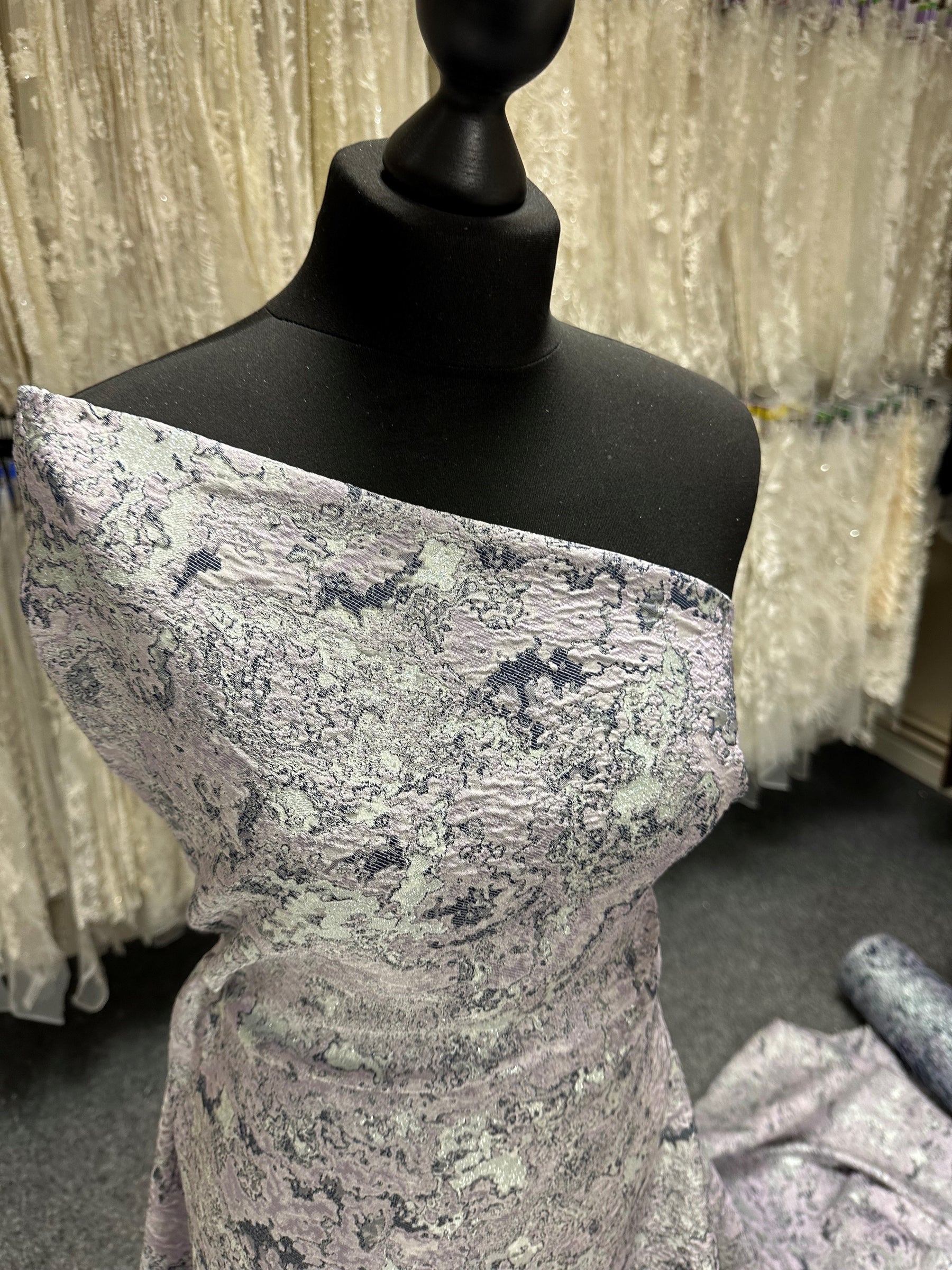 Elfenbein-Cloqué-Brokat - Federal