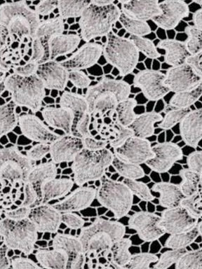 Dunkelrosa Pailletten-Guipure-Spitze - LB4003