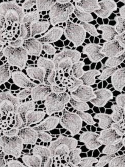 Dunkelrosa Pailletten-Guipure-Spitze - LB4003
