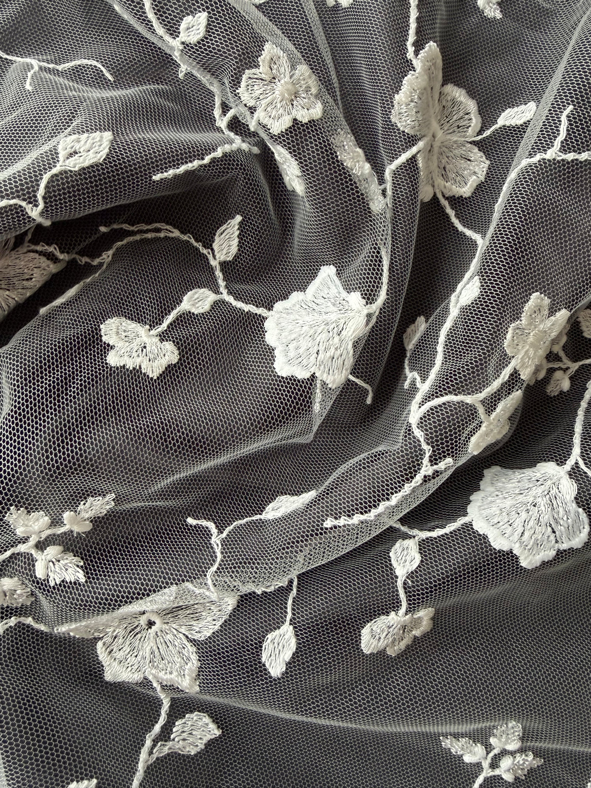 Ivory French Embroidered Lace - Layne