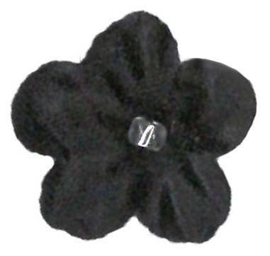 Schwarze lasergeschnittene Blumen - M11 (Beutel mit 144 Stück)