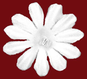Weiße Satinblumen - M12 (Beutel mit 144 Stück)