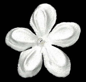 Elfenbeinfarbene Satinblumen - M13 (Beutel mit 144 Stück)