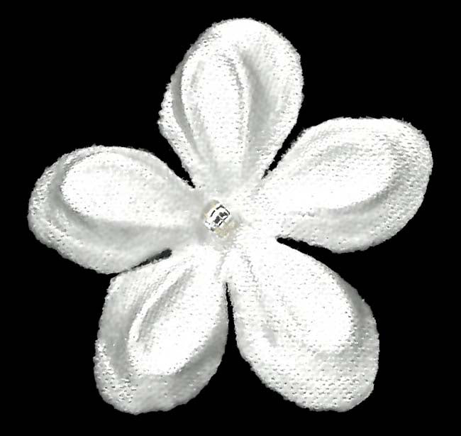 Elfenbeinfarbene Satinblumen - M13 (Beutel mit 144 Stück)