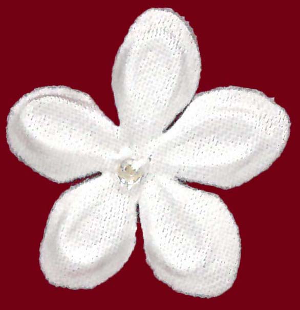 Blass elfenbeinfarbene Satinblumen - M13 (Beutel mit 144 Stück)