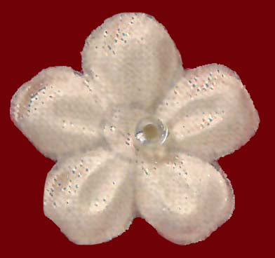 Kaffeefarbene Satinblumen - M14 (Beutel mit 144 Stück)