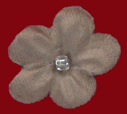 Satinblumen in Mittelkakao - M14 (Beutel mit 144 Stück)